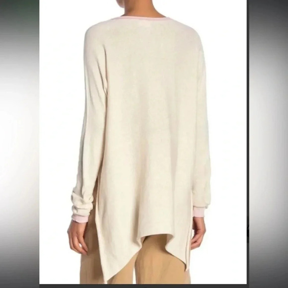 Nordstrom Rack Cloth By Design Womens Cream Oversized Tie Sweater Large NWT - Picture 2 of 8